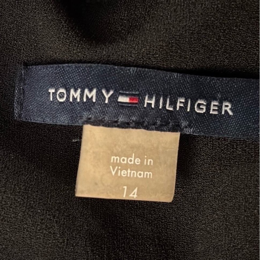 Tommy Hilfiger Colorblock Fit and Flare Dress Size 14 Black Plum - Picture 5 of 7